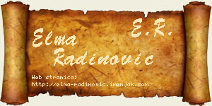 Elma Radinović vizit kartica